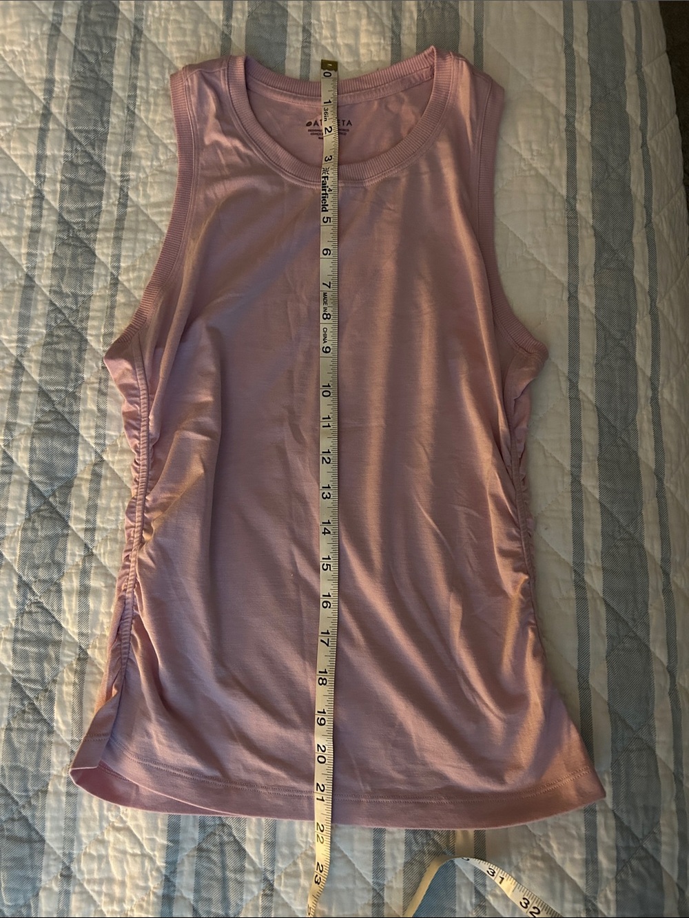 Athleta Pale Pink Side-Ruched Tank - Picture 6 of 6